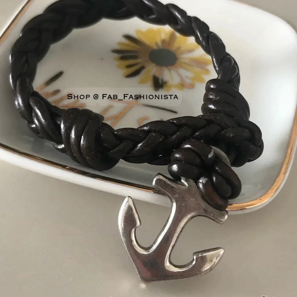 James Avery rare retired leather anchor bracelet - Picture 4 of 14